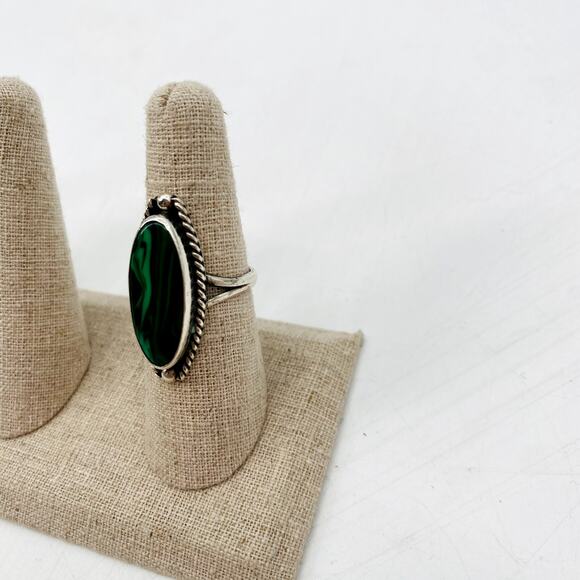 Sterling Silver Navajo Stone Ring - Picture 1 of 6
